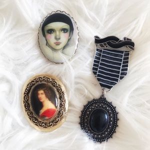 Vintage pins - 3 pieces set